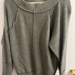 Free People Oversized Moss Green Sweater size xs